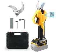 Cordless Pruning Shears Compatible with Dewalt 20V Battery (No Battery), Brushless Handheld Electric Secateurs with 2 Gears, Digital Display, 30mm Cutting Diameter, Spare Blades and Plastic Box