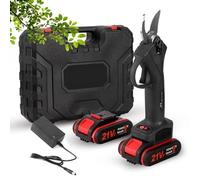 Cordless Pruning Shears Electric Scissors Brushless Compatible with 2 * 1200mAh Battery Rechargeable Secateurs with Sharpening Stone Max Opening 25mm for Pruning Fruit Trees Steel
