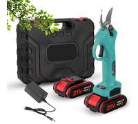 Cordless Pruning Shears Electric Scissors Brushless Compatible with 2 * 1200mAh Battery Rechargeable Secateurs with Sharpening Stone Max Opening 25mm for Pruning Fruit Trees Steel