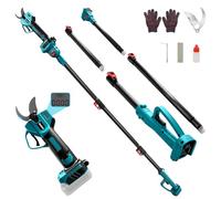 Cordless Pruning Shears for Makita 18V Battery,2-in-1 Electric Garden Shears with 2m Extension Pole,35mm Cutting Diameter,Grinding Stone and Replacement Blades (No Battery)