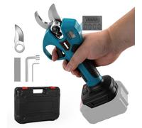 Cordless Pruning Shears for Makita 18V Battery,Electric Secateurs with 2 Gears,Digital Display, 40mm Max Cutting Diameter, Grinding Stone and Replacement Blades (No Battery)