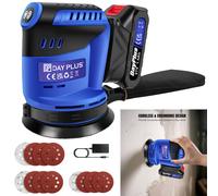 Cordless Random Orbit Sander 3000W with 12Pc Sandpapers 125MM Hand Electric Tool