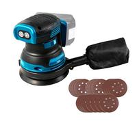 Cordless Random Orbit Sander Compatible with Makita 18V-21V Battery, 11000 RPM 125MM Brushelss Electric Random Palm Sander with 20Pcs Sandpapers, 3 Variable Speeds for Sanding Polishing