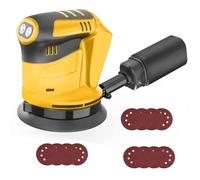 Cordless Random Orbital Sander,Compatible with Dewalt 20V Battery,Electric Orbital Sander with 12PCs Sanding Sheets,3 Variable Speeds,Ideal for DIY, Sanding Down & Finishing Wood (No Battery)