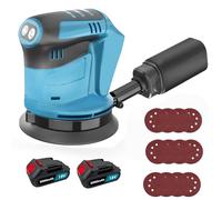 Cordless Random Orbital Sander for Makita 18V 2X 3.0AH Battery,Random Orbital Sander 125mm,with 3-Speed Settings (7000-15000 RPM),for Woodworking and Polishing
