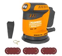 Cordless Random Orbital Sander with 12Pcs Sandpapers(Compatible with Dewalt 18V Battery,Dust Collection Bag,360°Rotating Base｜Ideal for Wood Sanding,Polishing&Surface Finishing.Battery Not Included