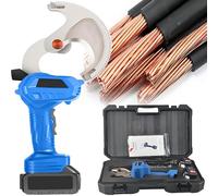 Cordless Ratchet Cable Cutter - 80-100 Cuts per Charge, 1.4-inch Alloy Blade, Auto Shutoff, Ergonomic Grip for Construction and Offshore Rescue Electric Wire Cutting