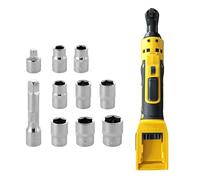 Cordless Ratchet Wrench Kit for Dewalt 21 V Battery, 3/8 Inch Power Ratchet Wrench Ratcheting Wrench Tool Kit, Extension Bar, Adaptor, Variable Speed Trigger (Without Battery)