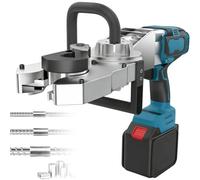 Cordless Rebar Threader Machine 800W, High Torque Lithium Battery Powered Steel Bar Cutter for Construction, Beam Column Connection, 16-40mm Compatibility