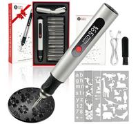 Cordless Rechargeable Engraving Pen, Abnaok Engraving Pen Tool Kit for 50+ Materials, 3-Speed Adjust Electric Engraver Pen for DIY, Artists, Beginner, Personalized Gifts