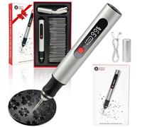 Cordless Rechargeable Engraving Pen, Abnaok Engraving Pen Tool Kit for 50+ Materials, 3-Speed Adjust Electric Engraver Pen for DIY, Artists, Beginner, Personalized Gifts