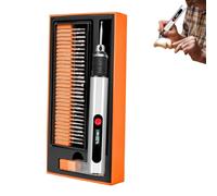 Cordless Rechargeable Engraving Pen - Multi-Surface Electric Engraver Tool with 30 Bits & Guide, DIY Kit for Metal, Wood, Glass - Beginner-Friendly for Artists & Hobbyists (A)