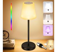 Cordless Rechargeable LED Table Lamp - Bottle Lamp Converter Kit, 5200mAh, 7- Mode Touch Dimmable, 3 Colour Temperatures & 9 RGB Colour, IP54 Waterproof for Dining Room, Patio, Bottle DIY Decor
