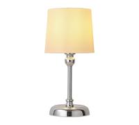 Cordless Rechargeable Table Lamp 6000mAh Battery Operated Table Lamp Touch Bedside Lamps with Brightness Memory, LED Dimmable Bedroom Table Lamps for Living Room,Dinner - Chrome (Bulb included)