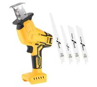 Cordless Reciprocating Saw for Dewalt 20V (No Battery), Brushless Reciprocating Saw 3500SPM Stroke Speed with 4 Blades for Metal/Wood/PVC Cutting Tool