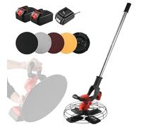 Cordless Rendering Tool, Professional Handheld Power Trowel with 5 Types of Grinding Discs, 6 Speed Screed Concrete Cement Finisher with Detachable Extension Rod, for Polishing and Concrete,20000mah