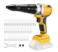 Cordless Rivet Gun Compatible with Dewalt 20V Battery, Professional Brushless Electric Rivet Gun with LED Light