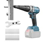 Cordless Rivet Gun for Makita 18V Battery, Brushless Electric Rivet Gun Tool with 40 Rivets, LED Light & Nose Piece, Pop Rivet Gun for Metal, Plastic and Leather (NO Battery)