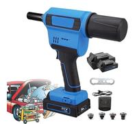 Cordless Rivet Tool Kit - Brushless Industrial Riveter Compatible with 1/4 inch, Includes Lithium-Ion Battery & Charger for Heavy-Duty Projects