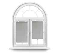 Cordless Roller Blind for Bathroom,Blackout Curtain With Suction Cups,Easy Lift Roller Window Shades,Retractable Privacy Screen for Home Office,Top Down Bottom Up Shades,Grey-W35cm*L125cm(W14in*L49in)