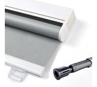 Cordless Roller Blinds Grey,Retractable Balcony Sunshade Roller Blinds,Blackout Roller Blinds for Windows,Thermal Insulated/Privacy/Waterproof Curtains,Easy to Install,W×H-110×100cm(43 * 39in)