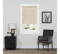 Cordless Room Darkening Mini Blind - 31 Inch Width, 64 Inch Length, 1" Slat Size - Alabaster - Cordless GII Deluxe Sundown Horizontal Windows Blinds for Interior by Achim Home Decor