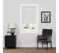 Cordless Room Darkening Mini Blind - 32 Inch Width, 64 Inch Length, 1" Slat Size - Pearl White - Cordless GII Deluxe Sundown Horizontal Windows Blinds for Interior by Achim Home Decor
