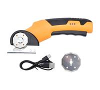 Cordless Rotary Cutter, Rechargeable Handheld Electric Shear, Heavy Duty Round Edge Power Tool for Cardboard, Stainless Steel, Lightweight 13.33 oz, USB