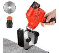 Cordless Rotary Fabric Cutter with 2000mAh Battery and 37mm Cutting Thickness for Cloth, Leather, and Carpet