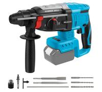 Cordless Rotary Hammer Drill Compatible with Makita 18V Battery, Brushless SDS Plus 2.6 Joules Hammer Drill with 4 Modes and 5 Drills, 360°Auxiliary Handle (Battery not Included)