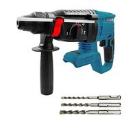 Cordless Rotary Hammer Drill Compatible with Makita 18V Battery, Brushless SDS-Plus Hammer Drill with Safety Clutch, 650W, 2.6 Joules Power Tool with 360° Auxiliary Handle & 3 Drill Bit