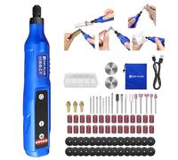 Cordless Rotary Multi Tool with LED Light Mini Cordless Rotary Tool,5-Speed 3000-18000 RPM, 80 Accessory Set with Flex Shaft for Carving, Cutting, Sanding, Grinding, Polishing, Engraving