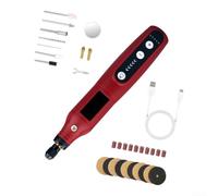 Cordless Rotary Tool 5-Speed 31pcs Kit 2000mAh USB-C(red) | 5- control, 31 accessories included, USB-C fast charging, 2000mAh for battery, for ideal for carving sanding