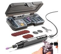 Cordless Rotary Tool - 6 Speeds Rechargeable with Light, Multi-purpose Engraving and DIY Kit for Model Restoration, Electronic Repair, Jewellery, Work