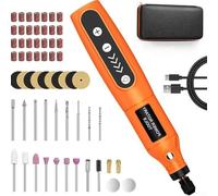 Cordless Rotary Tool Kit with 5 Adjustable Speeds, LED Light and Type-C Fast Charging for DIY Crafts, Engraving, Sanding and Polis
