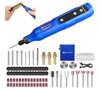 Cordless Rotary Tool, Rechargeable Rotary Multi Tool Kit, 5 Variable Speed, 3000-15000RPM, Power Rotary Tool with 80pcs Accessories for Grinding, Carving, Sanding, Polishing and DIY Crafts, Blue