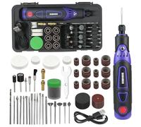 Cordless Rotary Tool Set, 3.6V Mini Electric Engraving Pen with 82 Pcs Accessories, 3-Speed USB Rechargeable Multi-Purpose Tool Kit with Storage Case for Jewelry, Glass, Wood, DIY Crafts & Polishing
