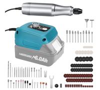 Cordless Rotary Tool Station Compatible with Makita 18V Battery, 0-18000rpm Variable Speed Grinding and Engraving Tool with 124Pcs Accessories for Grinding, Engraving, Polishing (No Battery)