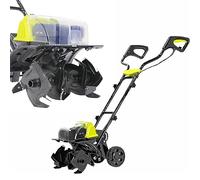 Cordless Rotavator Garden Tiller Rotavator with Rechargeable Battery, Depth 18cm, Cultivated Land Width 36cm, Adjustable Cultivator for the Garden,Vegetable Plots