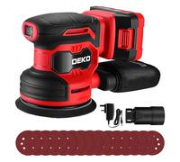 Cordless Sander: DEKOPRO 20V 2000mAh Cordless Random Orbital Sander,6000-13000RPM,125mm Sander with 15Pcs Sandpapers & Dust Extraction for Sanding, Polishing Wood, DIY, Home Improvements