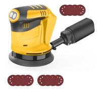Cordless Sanding Machine for Dewalt 18V/20V Battery,125mm Electric Orbit Sander with 12 Sanding Discs,for Woodworking, Polishing (No Battery)
