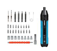 Cordless Screwdriver Set, 37Pcs Portable Drills, 3.7V Rechargeable Electric Screwdriver, 4 Torque Settings (2.5-4.5N·m), LED Light, Type-C Port, Magnetic Chuck, Storage Box for Home Office DIY Tools