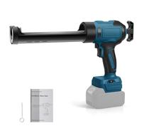 Cordless Sealant Gun Compatible with Bosch B 18V Battery (NO Battery), Electric Caulking Gun with 6 Adjustable Speed, Digital Display and LED Light, Silicone Caulking Tools for Filling, Sealing