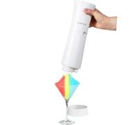 Cordless Shaved Ice Maker By PREMIUS - Lightweight, Rechargeable, Bonus Recipe Book, Resting Stand - Caribbean Shaved Ice! USB Cord Included - Up to 40 Snow Cones Per Charge! No Molds Needed! (White)
