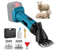 Cordless Sheep Shear Shear for Makita 18 V Battery, 2400 RPM, 6 Gears Brushless Wool Scissors with 2 Blades, Electric Sheep Scissors for Sheep and Goats (without Battery)