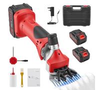 Cordless Sheep Shearing Clippers, 550W 2800RPM with 2 x High-Capacity Batteries (Up to 60 Min Runtime), 13-Tooth Blade for Sheep, Goats, Cows & Horse Grooming