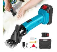 Cordless Sheep Shearing Clippers, Heavy Duty 2400RPM Electric Shearing Clippers with 6 Speed, 2000mAh Battery*2, Livestock Grooming Kit for Shaving Fur Wool in Sheep Goats Cattle Farm Livestock