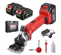 Cordless Sheep Shears - 500W Brushless Wireless Electric Sheep Shears, 6 Speeds, 3000 RPM, 13-Tooth Blade, with 2 x 3.0Ah Battery Unisex, for Sheep and Goat Shearing