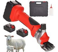 Cordless Sheep Shears, 550w Electric Sheep Shearing Clippers, 2 Batteries & 6-speed Adjustable, for Goats Farm
