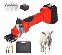 Cordless Sheep Shears, 550W Electric Wool Clippers with 2 * 1300mAh Batteries & Adjust Blade Spacing, Sheep Shearing Clippers for Shaving Sheeps Goats Cattle Farm Pet 9 Tooth-1 Battery